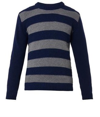 Oliver Spencer Textured-stripe sweater
