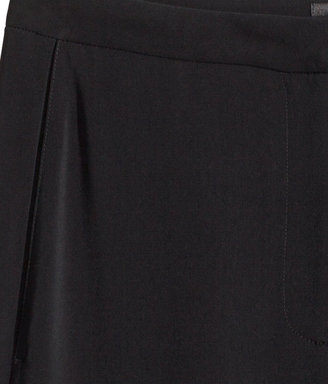 H&M Wide-leg Pants - Black - Ladies