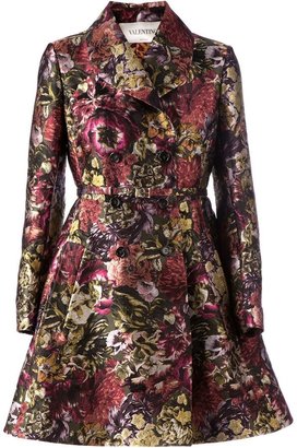 Valentino floral jacquard coat