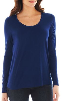 JCPenney a.n.a High-Low Scoopneck Tee