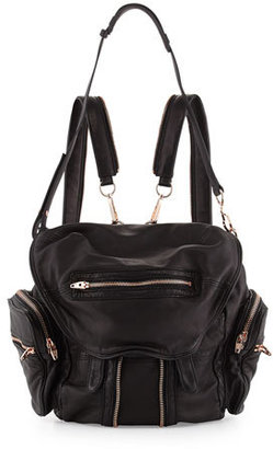 Alexander Wang Mini Marti Leather Backpack, Black/Rose Gold
