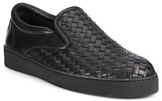 Bottega Veneta Intrecciato Leather Slip-On Shoes
