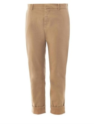 Band Of Outsiders Flat-front cotton chinos
