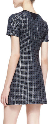 Theory span class="product-displayname"]Ichart Waffle-Textured Twill Dress[/span]