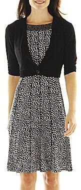 JCPenney Perceptions Polka Dot Print Dress with Jacket