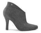 Melissa Women's Drama Pointed Toe Heeled Ankle Boots - Grey Flock
