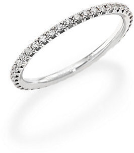 Aura Diamond & 18K White Gold Band Ring