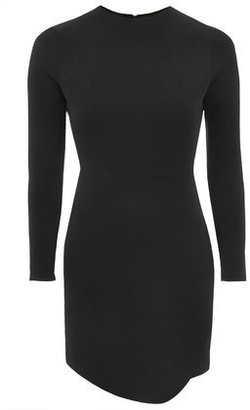 Topshop Womens High Neck Asymmetric Wrap Dress - Black