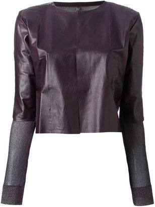 Aviu leather mix jacket