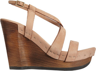 Roberto Del Carlo Stacked Wooden Wedge Sandal