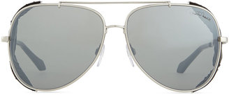 Roberto Cavalli Metal Aviator Sunglasses, Silvertone