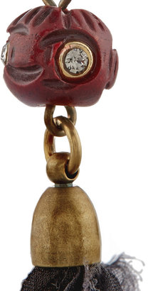 Isabel Marant Panarea brass, crystal and bone earrings