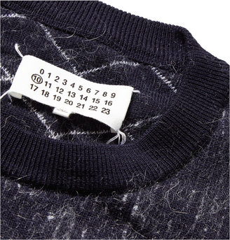 Maison Margiela Patterned Knitted Wool and Mohair-Blend Sweater