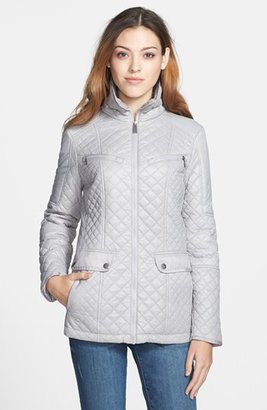 DKNY Quilted Stand Collar Coat (Online Only)