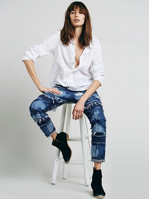 Free People Patched Straight Leg