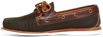Brooks Brothers Rancourt & Co. Waxed Canvas Boat Shoes