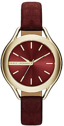 Armani Exchange AX4253 leather and gold-toned watch