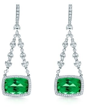 Tiffany & Co. Green tourmaline drop earrings