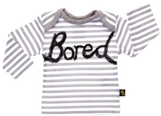 Rockabye Baby Rockabye-Unisex Baby BoRed Tee Long Sleeve T-Shirt (Grey/White)