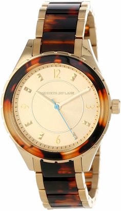 Kenneth Jay Lane Women's KJLANE-2203 Dial Ion-Plated Stainless Steel and Brown Tortoise Resin Watch