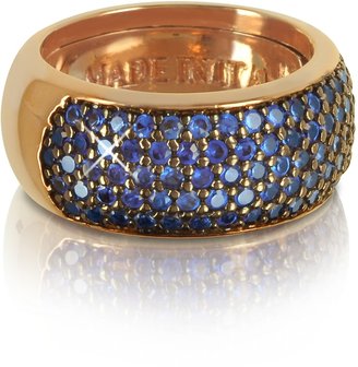 Azhar Blue Cubic Zirconia Silver Vermeil Ring
