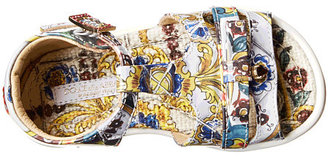 Dolce & Gabbana Kids Graphic Print T-Strap Sandal (Toddler)