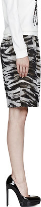 Lanvin Grey Zebra Print Skirt