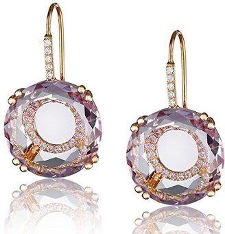 Suzanne Kalan Vitrine" Round Rose de France and Diamond Earrings