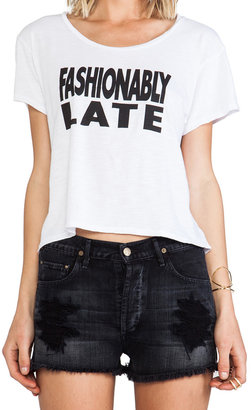 Feel The Piece x Tyler Jacobs Fashionably Late Crop Tee
