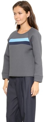 Cynthia Rowley Bonded Pique Sweatshirt