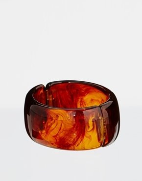 Kenneth Jay Lane Wooden Chunky Bangle - Brown