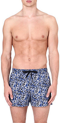 M Blue Dan Ward Digital camo-print swim shorts - for Men