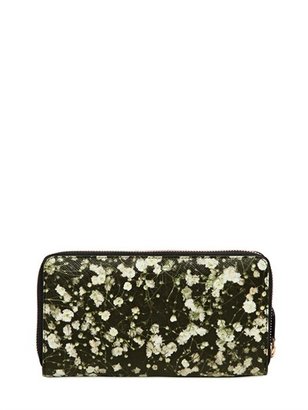 Givenchy Floral Coated Canvas Zip Around Wallet
