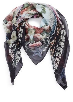 Givenchy 'Paradise Flowers' Cotton & Silk Scarf