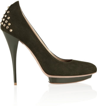 McQ Studded suede pumps
