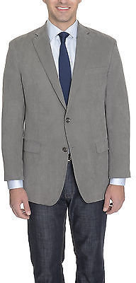 Ralph Lauren Mens Solid Gray Two Button Blazer Sportcoat