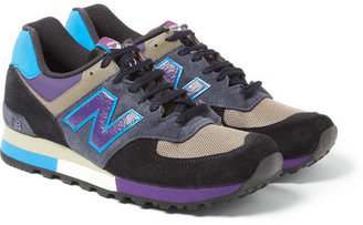 New Balance 576 Three Peaks Suede and Mesh Sneakers