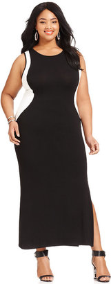 ING Plus Size Sleeveless Colorblocked Maxi Dress