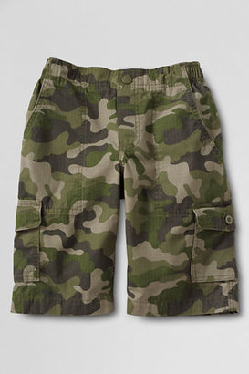 Lands' End Boys' Pull-on Camo Cargo Shorts