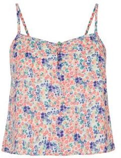 New Look Teens Pink Ditsy Floral Button Front Cami
