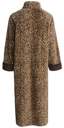 Stan Herman La Dolce Leopard Robe - Full Zip, Long Sleeve (For Women)