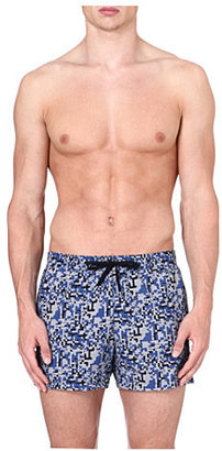 M Blue Dan Ward Digital camo-print swim shorts - for Men