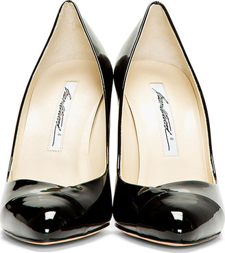 Brian Atwood Black Patent Leather Mary Pumps