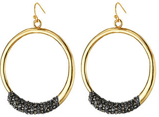 Vince Camuto Pave Luxe Links Hematite Drop Earrings