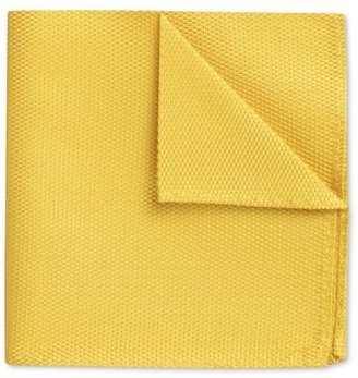 Charles Tyrwhitt Yellow plain silk pocket square