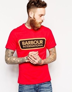 Barbour International Lozenge Logo T-Shirt - Red