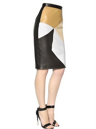 Givenchy Patchwork Nappa Leather Skirt