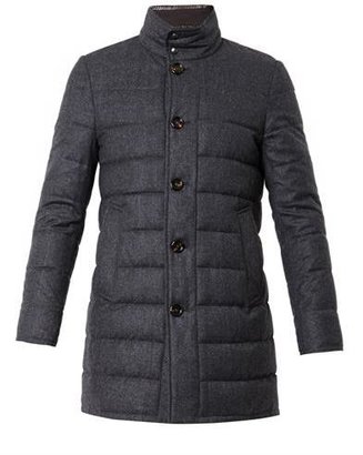 Moncler Vallier wool-flannel down coat