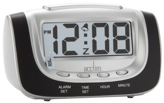 Acctim Black night glow alarm clock