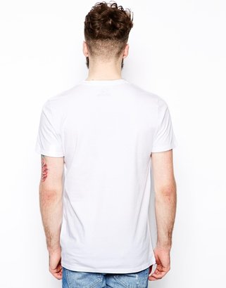 True Religion T-Shirt Denim Pocket Printed Stripe